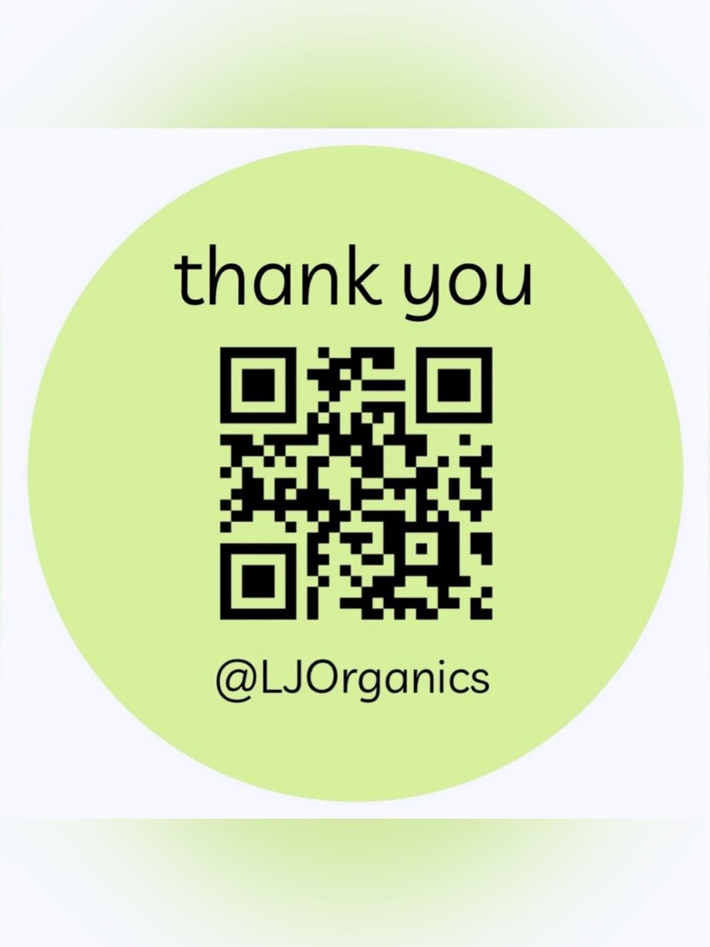 50 CUSTOM STICKERS - 2” ROUND - “THANK YOU” - W/ YOUR QR CODE & CLOSET NAME